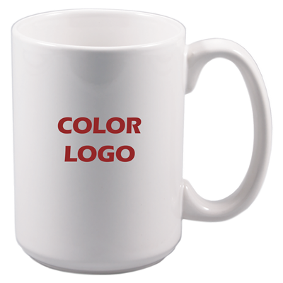 Color Logo Coffee Mug Ceramic  15oz